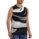 thumbnail image 2 of Balery Abstract Black White Swirls Camisetas sin mangas para hombre, absorbe la humedad y protege contra el mal olor.-XX-Large, 2 of 7