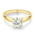 thumbnail image 2 of Gem Stone King 1.20 Cttw 10K Yellow Gold Moissanite Solitaire Engagement Ring | Round 7MM | Wedding Anniversary Promise Gold Ring for Women (Size 7), 2 of 4