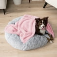 thumbnail image 4 of PetAmi Fluffy Waterproof Dog Blanket For Small Medium Dogs, Soft Warm Pet Sherpa Throw Pee Proof Couch Cover, Reversible Cat Puppy Bed Blanket Sofa Protector, Plush Washable Pad (Pink Blush, 24x32), 4 of 9