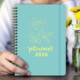 thumbnail image 7 of 2026 Weekly & Monthly Planner, Jan. 2026 - Dec. 2026, Daily Agenda Academic Planner Notebook Organizer, Calendar Planners/Planning for School Office Home, 5.9" x 8.26", Green Rose, 7 of 7