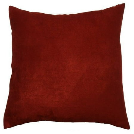 Solid Faux Suede Decorative Pillow Cover Sham 26x26 Brick 26