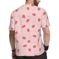 thumbnail image 2 of Wukai Floral Strawberr Print Men's Short-Sleeved Mesh T-Shirt,Quick-Dry Short Sleeve Workout T-Shirt-Small, 2 of 8