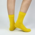 thumbnail image 5 of Sakusock Women's Combed Cotton Crew Casual Socks, 4 Pack, Yellow, 5 of 5