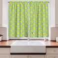 thumbnail image 2 of Ambesonne Rubber Duck Kitchen Curtains, Bubbles Ducks, 55"x45", Turquoise Yellow Orange, 2 of 3