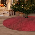 thumbnail image 6 of Rateoe Vintage Burgundy Print Christmas Tree Skirt 48" for Xmas Holiday New Year Party Circle Tree Mat Ornaments Decoration, 6 of 7