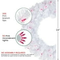 thumbnail image 6 of Northlight Pre-Lit Woodbury White Pine Artificial Christmas Wreath - 24" - Pink Lights, 6 of 7