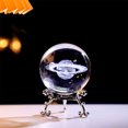 thumbnail image 4 of weibbin Engraved Decorative Crystal Sphere Decorative Quartz Glass Ball, Model Astronomy Sphere, Paperweight Crystal Display Sculpture Home Decor Crafts for Kids Friends, 4 of 6