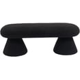 thumbnail image 3 of Meridian Furniture Banc en Tissu Teddy Faux Shearling Noir, 3 of 6