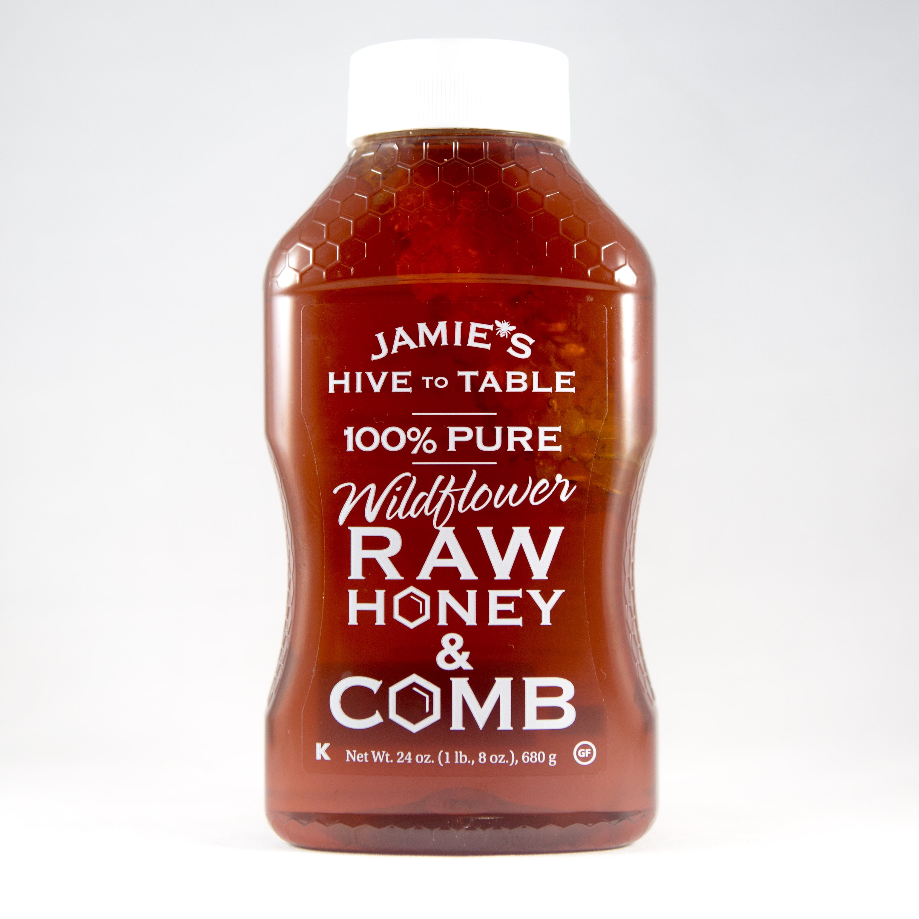 Jamie's Hive to Table, 100 Pure Wildflower Raw Honey & Comb, 24 Oz