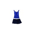 thumbnail image 1 of Profile Womens Ruched Sli Side Tie 2 Piece Tankini, Blue, 32D, 1 of 1