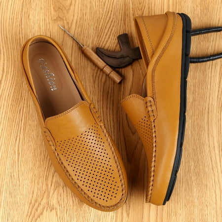 ZTTD Men Hollow Loafers Summer Casual Elegant Driving Shoes Classic Loafers Shoes