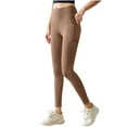 thumbnail image 3 of UPPADA Womens Workout Flare Leggings Butter Lift Stretch Yoga Pants Seam High Waisted Yoga Pants Seamless Booty Tights Beige,L, 3 of 4