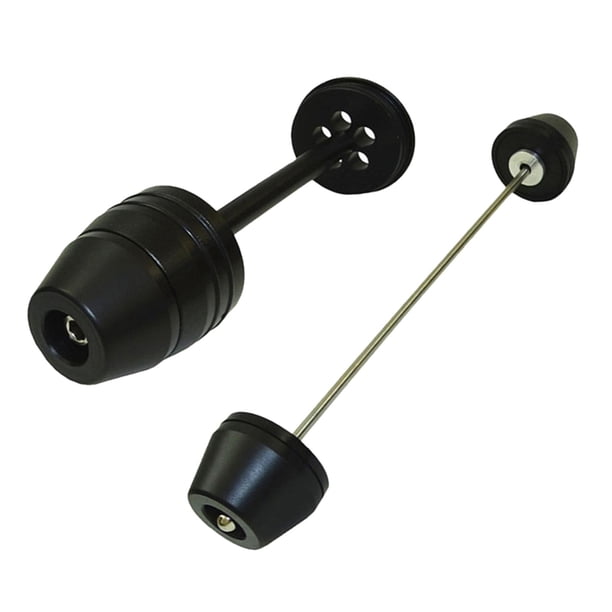 deslizante de horquilla de rueda delantera trasera, accesorios de motocicleta, de choque de eje de horquilla, soporte deslizante Negro
