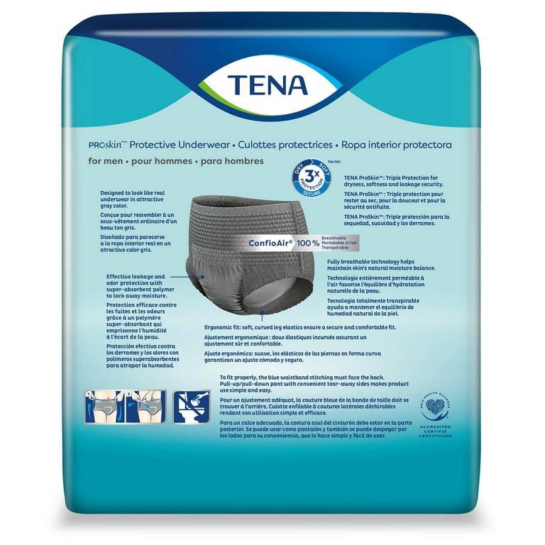 Tena ProSkin Incontinence Underwear for Men, Maximum, M, 80 ct 
