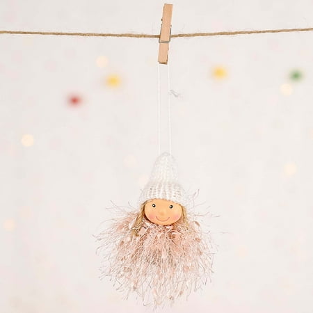 

Christmas Decoration Fluff Girl Pendant Pink Pendant Doll Children Gift