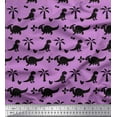 thumbnail image 1 of Soimoi Crepe Silk Fabric Dot,Tree & Dinosaur Jungle Printed Craft Fabric by the Yard 42 Inch Wide, 1 of 1