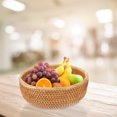 thumbnail image 3 of Woven Basket Bread Fruits Storage Basket Portable Snack Toy Organizer Rattan Basket (M), 3 of 9