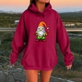 thumbnail image 2 of YOIAVAIOY Women Christmas Hoodies Dwarf Gnome Light Printed Hoody Sweatshirt Xmas Holiday Party Pullover Hoodie, 2 of 5