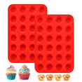 thumbnail image 1 of Silicone Mini Muffin Tray Cups Mini Muffin Tin Pan Silicone Molds, 1 of 8