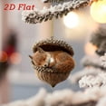 thumbnail image 3 of 2026 New Forest Animal Acorn Ornaments, 2D Flat Acrylic Cute Cozy Forest Christmas Ornaments, Upgrade Christmas Woodland Creature Hanging Ornament Pine Cone Animal Decoration, 3 of 3