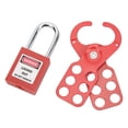 thumbnail image 1 of Lockout Tagout Kit with Safety Hasp Padlock, Tamper Proof Loto Tag Keys, for Industrial Equipment, 1 of 7