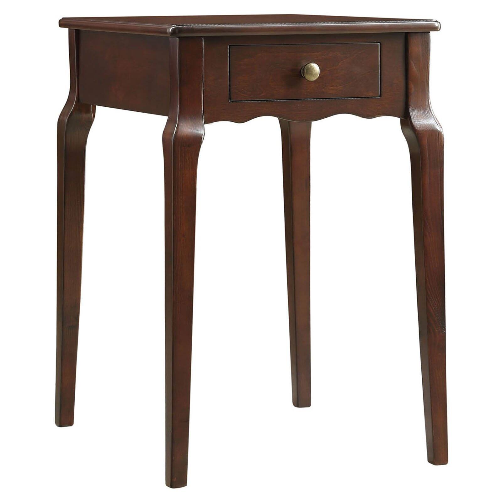 HN Home Madison Transitional Rectangular Side Table with Drawer with