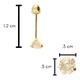 thumbnail image 3 of Broquel Oro 10k | Recto 3 Mm Swarovski, 3 of 7