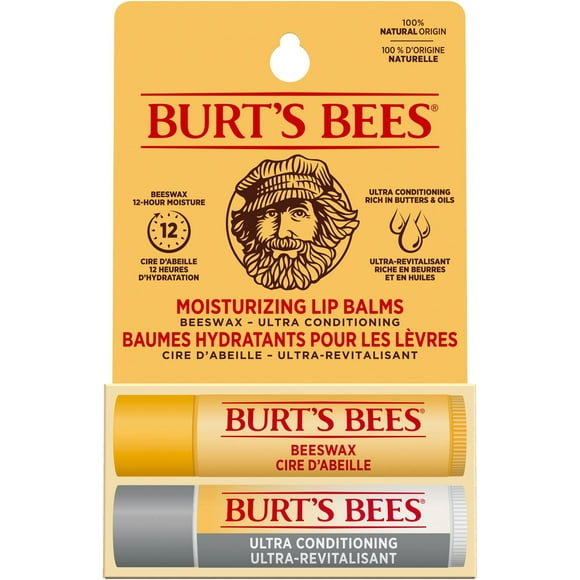 Burt’s Bees®100% Natural Origin Lip Balm, Ultra Conditioning & Beeswax -