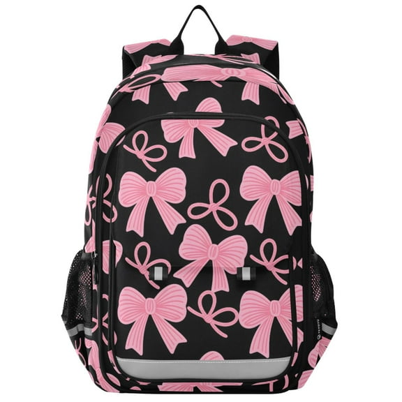 ALAZA Pink Bows Laptop Backpack Purse Travel Bag Casual School Bookbag Rucksack for Women Men