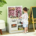 thumbnail image 2 of Qaba Play Kitchen Set for Kids, Kids Kitchen Playset, Ages 3+, White, 2 of 10
