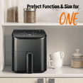 thumbnail image 7 of Compact Digital Air Fryer, 3 Qt, Black, Touch Control, Nonstick Dishwasher-Safe Basket, 900W, 400 ° F, 7 of 7