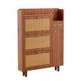 thumbnail image 4 of Modern Minimalist Slim MDF Shoe Cabinet - Multi-Layer Walnut Entryway Storage for Nordic & Industrial Homes, 4 of 7