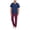 Navy, variant on felwors Men's Scrub Set – Stretch V-Neck Multi-Pocket Mens Medical Uniform Scrubs Top & Cargo Pants (Blue, M)