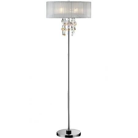 Ok Lighting 62in H Jewel Floor Lamp 5136 F1 White Ok Lighting 62in H Jewel Floor Lamp 5136 F1 White