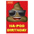 thumbnail image 1 of Emoji Ha-Poo Birthday Greetings Card, 1 of 1