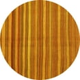 thumbnail image 1 of Ahgly Company Machine Washable Indoor Round Oriental Yellow Traditional Area Rugs, 8' Round, 1 of 4