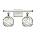 thumbnail image 2 of Innovations Lighting  Athens Water Glass 2 Light 16" Bath Vanity Light White and Polished Chrome, 2 of 5