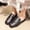 Black, variant on PiGOGI Women's Peep Toe Mules Cut Out Low Heel Non-Slip Comfortable Slide Sandals Summer White 9.5