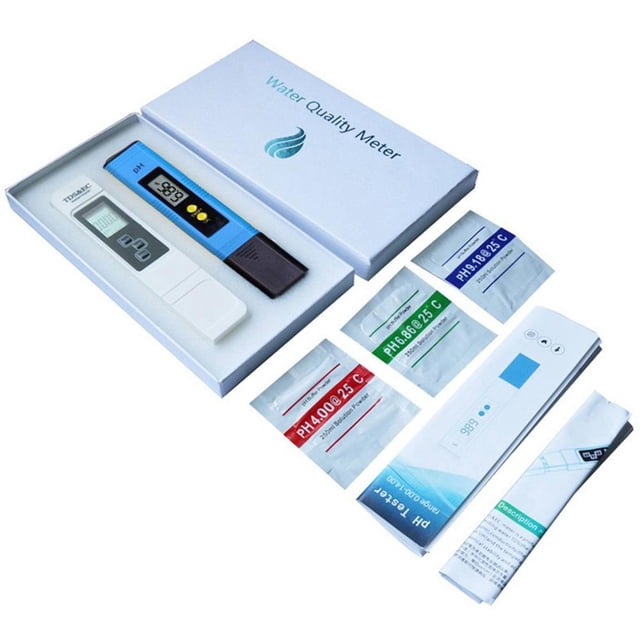 Feltree Digital PH Meter PH Water Test Kit for Home Pen Type Water Quality Tester with Leather Cover