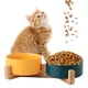 thumbnail image 5 of Cuenco doble de cerámica para gatos, cuenco de agua para alimentación de mascotas, productos para gatos, suministros de alimentos para mascotas y amarillo verde jinwen Comedero para mascotas, 5 of 8