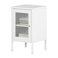 thumbnail image 3 of South Shore Dylane, Mid-century Glam Nightstand, White, 3 of 16