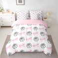 thumbnail image 2 of Feelyou Basketball Sports Kids Bedding Comforter Set 7 Pieces, Cute Princess Bow-tie Full Bedding Set, Kawaii Cartoon Theme Reversible Fitted Sheet Flat Sheet, Ultra Soft Bedroom Decor, 2 of 7