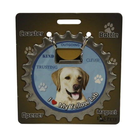 

I Love my Yellow Labrador Magnetic Bottle Opener