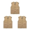 thumbnail image 3 of maskred Stay Organized With Cotton Vests Featuring Multi-pockets Wide Application khaki 5XL 3Set, 3 of 6