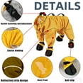 thumbnail image 6 of Waterproof Anti Slip Dog Boots - Reflective Straps & Suspenders, One-Piece Paw Protectors for Small/Medium Dogs, Snow/Rain/Walking/Grassland, Blue, 6 of 8