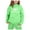 Green, variant on Hienoo Children's Hoodie Set with Bow Print Toddler Girls Hoodie and Sweatpants Outfits