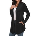 thumbnail image 4 of KOITHOT Cardigans for Women with Pocketes Long Sleeve Lightweight Casual Draped Front Open Cardigan, 4 of 6