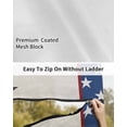 thumbnail image 6 of 4th of July RV Awning Sun Shade Screen 9'X7' Stars USA Flag Mesh Sunscreen Patriotic Red White and Blue Awning Shade Screen with Zipper UV Blocker Completed Kits for RV Motorhome Camper, 6 of 7