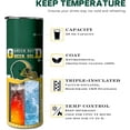 thumbnail image 5 of Green Bay Football City Classic Team Color Year 20oz Stainless Steel Tumbler with Lid and Straw for Football Fans Men Women Gifts Skinny Travel Cup Keeps Drinks Cold & Hot, 5 of 6