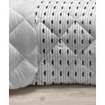 thumbnail image 3 of Floral Down Alternative Comforter, Rhythmic Monochrome Altered Flowers Lines Bubbles Drawing Illustration, Microfiber Quilt for All Season, 5 Sizes, Charcoal Grey and White, by Ambesonne, 3 of 3